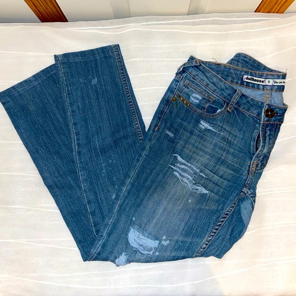 Tattered Dollhouse Denim Jeans - Picture 4 of 4